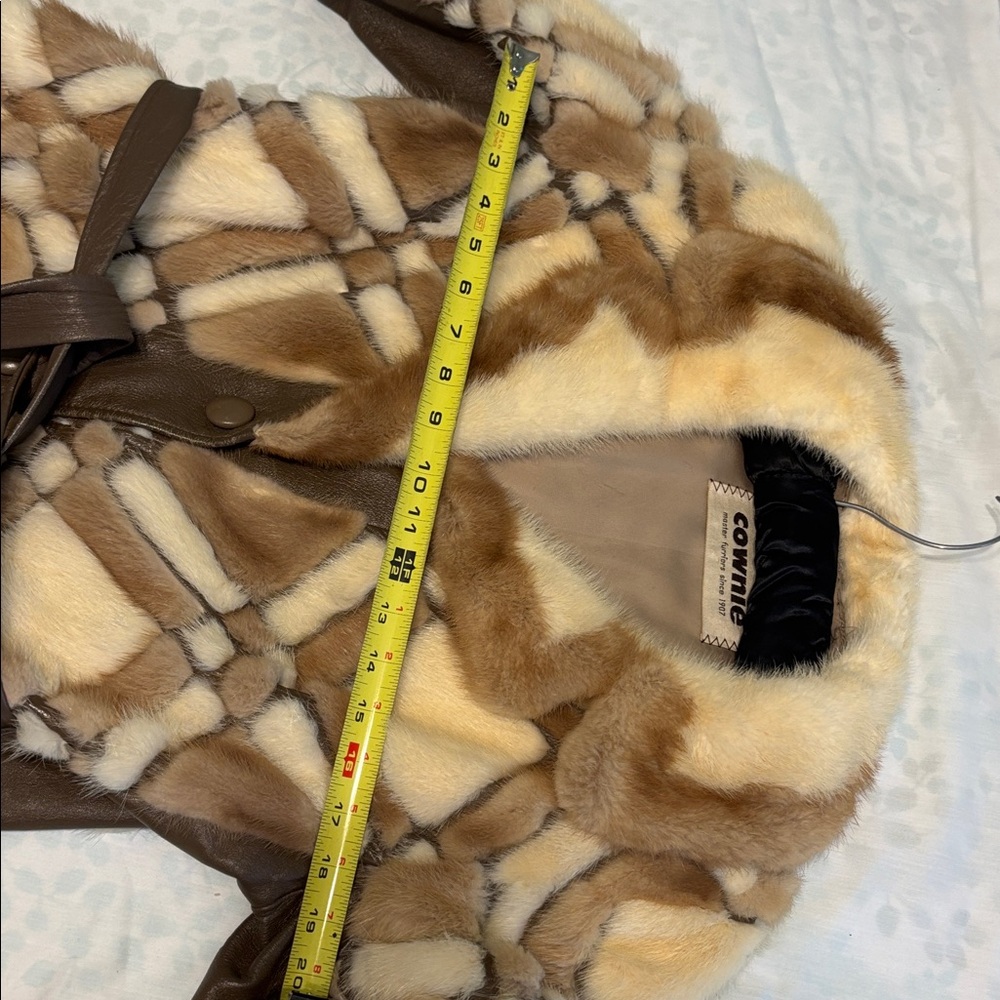 Cownie Vintage Genuine Mink Fur and Leather Coat - Small - includes custom bag - Picture 4 of 13